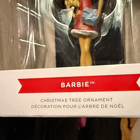 Barbie Holiday Ornament in Red and White - Picture 5 of 6